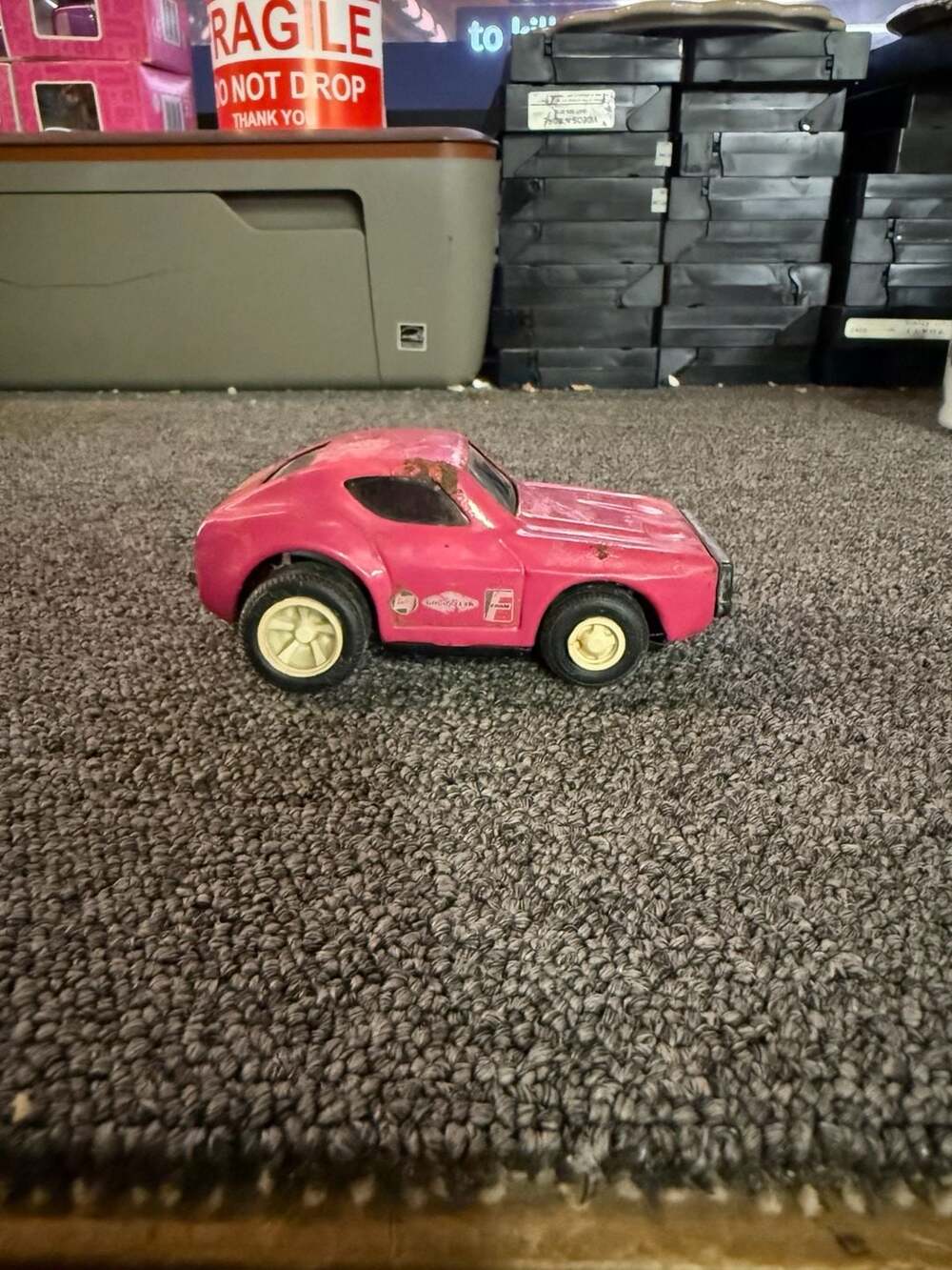 Vintage Tonka Mustang M-1 Race Car Pressed Steel Made in Japan Pink